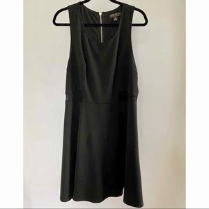 Black dress with sheer cutouts